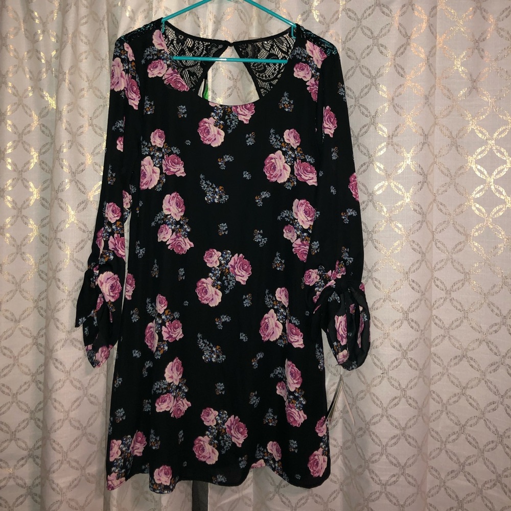 Black floral dress